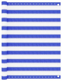 vidaXL Διαχωριστικό Βεράντας Μπλε / Λευκό 120 x 500 εκ. από HDPE