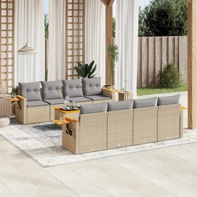 vidaXL Patio Sofa Set 8-θέσια Beige and Grey