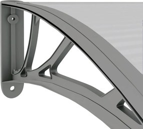 vidaXL Στέγαστρο Πόρτας Γκρι 150 x 75 εκ. από Πολυκαρβονικό