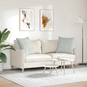 vidaXL Μαξιλάρι Καναπέ 2 pcs Ανοιχτό γκρι 60 x 60 cm