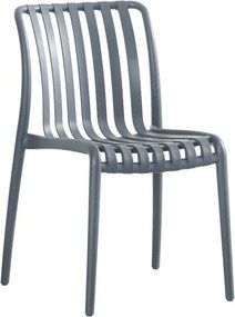 MODA-H Καρέκλα Στοιβαζόμενη, PP - UV Protection, Απόχρωση Ανθρακί   1τμχ