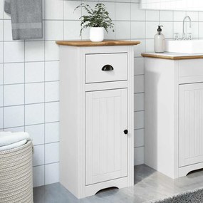 vidaXL Ντουλάπι μπάνιου BODO Λευκό και καφέ 44x30x90 cm