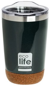 Ecolife Θερμός-Ποτήρι Για Καφέ 370ml Dark Green (Cork Bottom) 33-BO-4104