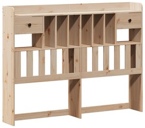 vidaXL Κρεβάτι Βιβλιοθήκη Χωρίς Στρώμα 160x200 εκ Μασίφ Ξύλο Πεύκου