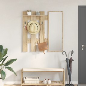 vidaXL Τοίχου Κρεμάστρα Επιτοίχιο Sonoma Oak 100 x 10 x 100 εκ