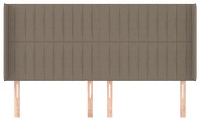 vidaXL Κεφαλάρι με Πτερύγια Taupe 183x16x118/128 εκ. Υφασμάτινο