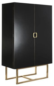 Ντουλάπι DKD Home Decor   110 x 50 x 180 cm Μαύρο Μέταλλο Λεύκες
