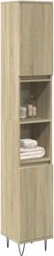 vidaXL Ντουλάπι Μπάνιου Sonoma Δρυς 30x30x190 εκ. Επεξεργασμένο Ξύλο