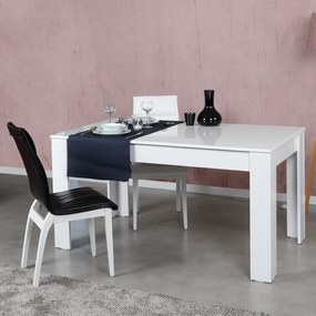 Extendable Dining Table Oblo - Shiny White White