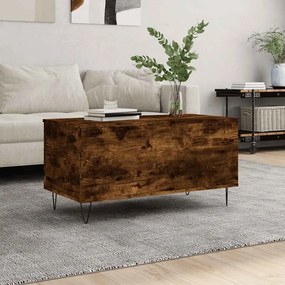 VidaXL Τραπεζάκι Σαλονιού Καπνιστή Δρυς 90x44,5x45 εκ. Επεξ. Ξύλο
