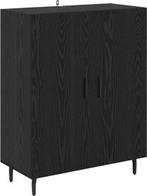 vidaXL Highboard 2 pcs Μαύρη δρυς Σύνθετο Ξύλο και Γυαλί