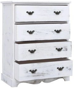 vidaXL Συρταριέρα Λευκή 60 x 30 x 75 εκ. από Ξύλο