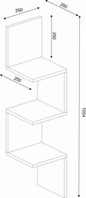 Ράφι Τοίχου Λευκό DUFUN 25x25x105,4