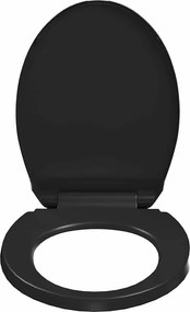 vidaXL Κάλυμμα Λεκάνης με Soft Close &amp; Quick Release Μαύρο