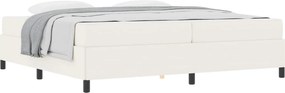 vidaXL Σκελετός Κρεβατιού με στρώμα Κρεμ 200 x 200 cm ύφασμα