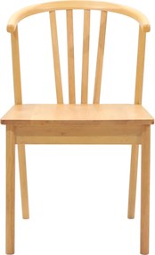 vidaXL Καρέκλα τραπεζαρίας 2 pcs Φυσικό Καθαρό Καουτσούκ