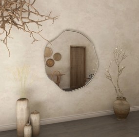 Stewehome Μοντέρνος Σχεδιασμός Καθρέφτης Ασήμι 76x76 cm