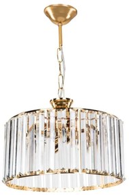 Ceiling light 3balbs PWL-0979 E27 golden-glass D30x45cm 30x30x45 εκ.