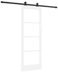 vidaXL Συρόμενη Πόρτα Λευκό 73.5 x 198.5 εκ. Ξύλο και μέταλλο