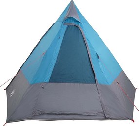 vidaXL Σκηνή Camping 10 ατόμων Αδιάβροχο Μπλε ταφτάς