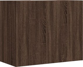 vidaXL Ντουλάπι Τοίχου Καφέ Δρυς 75x35x60 εκ. Επεξεργασμένο Ξύλο