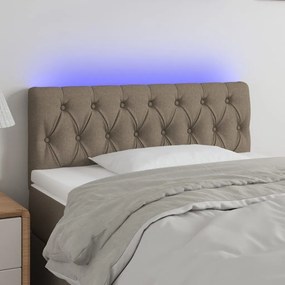 Κεφαλάρι Κρεβατιού LED Taupe 100x7x78/88 εκ. Υφασμάτινο