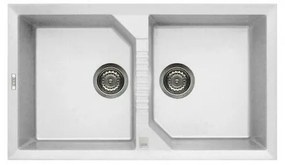 Elleci Ego 450 Ένθετος Νεροχύτης κουζίνας Bianco Titano 68 86x50cm