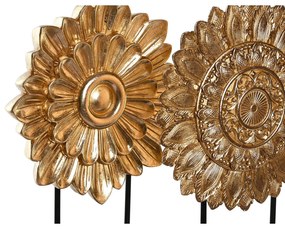 Διακοσμητική Φιγούρα DKD Home Decor 25 x 8 x 34 cm Μαύρο Χρυσό Σύγχρονη Κύκλους (x2)