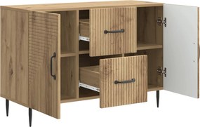 vidaXL Πλαϊνό γραφείο Artisan Δρυς 89 x 34,5 x 60 εκ.