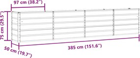 vidaXL Γλάστρα Ανθρακί 385 x 50 x 75 εκ Επικαλυμμένος Χάλυβας