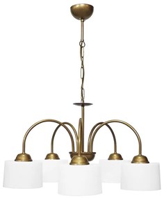 Φωτιστικό Οροφής Πολύφωτο Heronia Drum White/Gold 01-0376
