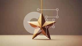 Intra Συλλεκτικό Ξύλινο Παζλ Plywood 4mm - Ξύλινο στολίδι αστεριών για εορταστική διακόσμηση Σε Ξύλινο Κουτί - Διαστάσεις: 10x10 cm – 25 κομμάτια