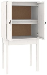 vidaXL Ντουλάπι Ψηλό Λευκό 60 x 40 x 120 εκ. από Μασίφ Ξύλο Πεύκου