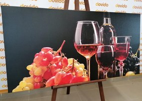 Εικόνα ιταλικό κρασί και σταφύλια - 120x60