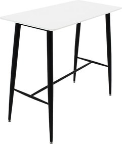 Tραπέζι μπαρ Harriet pakoworld MDF λευκό-μαύρο 120x60x105εκ