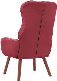 vidaXL Πολυθρόνα Κόκκινο 69 x 74 x 93 εκ. Δερματίνη