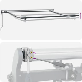 vidaXL Αναδιπλούμενη τέντα Taupe 4 x 2 m ύφασμα