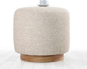 Πουφ Σκαμπό Μπεζ CHERITON 45x45x42