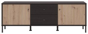 Έπιπλο Τηλεόρασης Correze 3K2F2V Μαύρος Δρύς - Artisan Oak 157x40x55 εκ. 157x40x55 εκ.