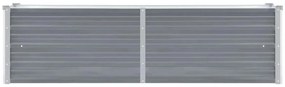 vidaXL Ζαρντινιέρα Υπερυψωμένη Γκρι 160x40x45 εκ. Γαλβανισμ. Χάλυβας
