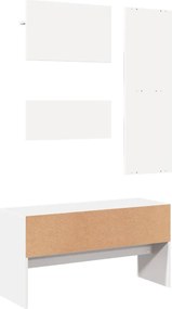 vidaXL Σετ Επίπλων Διαδρόμου 4 Τεμ. Λευκό από Επεξεργασμένο Ξύλο