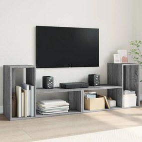 vidaXL Έπιπλα Τηλεόρασης 2 τεμ. Γκρι Sonoma 75x30x50 εκ. Επεξ. Ξύλο