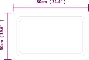 vidaXL Καθρέφτης Μπάνιου με LED 50x80 εκ.