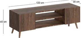 Έπιπλο τηλεόρασης Etna καρυδί 120x30x45εκ