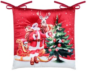 Χριστουγεννιάτικο Μαξιλάρι Καρέκλας (38x38) S-F Noel Rouge CUD834001GAL