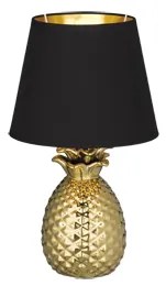 Pineapple Πορτατίφ με Μαύρο Καπέλο και Χρυσή Βάση Trio Lighting R50421079