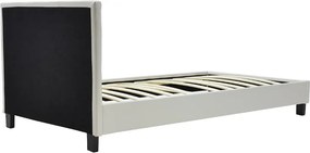 Κρεβάτι Nevil pakoworld 100x200 PU χρώμα λευκό ματ