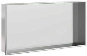 vidaXL Εσοχή Ντους Βουρστ. Ασήμι 62x32x9 εκ. Αν. Ατσάλι