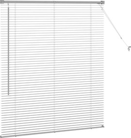 vidaXL Βενετσιάνικες Ρόδες Ασημί 130 x 120 εκ Αλουμίνιο