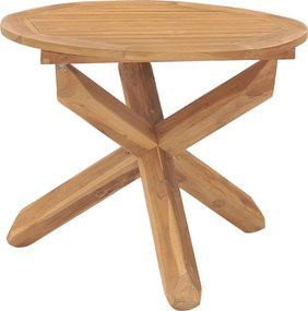 vidaXL Τραπεζαρία Κήπου Ø90 x 75 εκ. από Μασίφ Ξύλο Teak